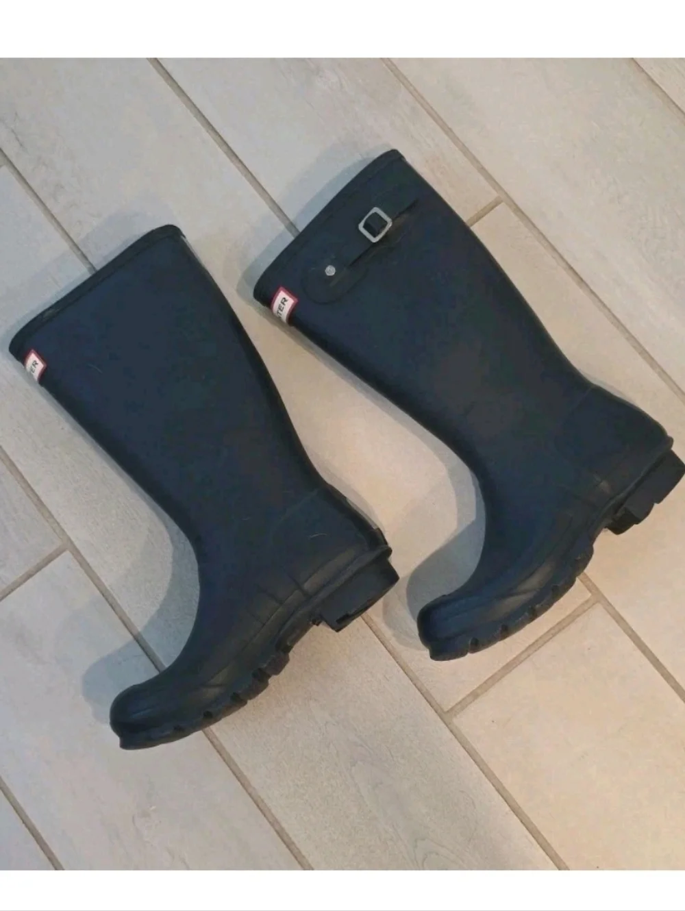 HUNTER Original TALL matte NAVY Blue BOOTS rainboots womens  US  6.5 - Picture 5 of 5